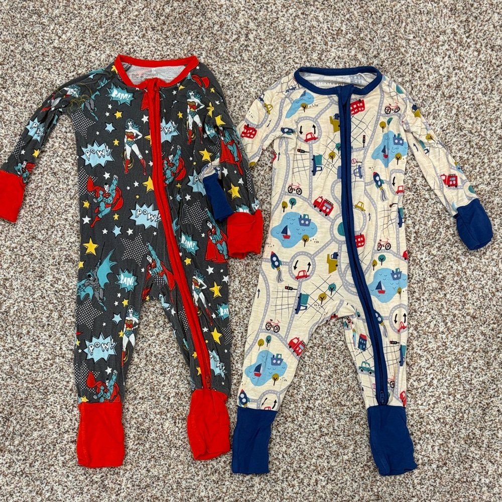 Little Sleepies Zippy 3-6M Justice League and Travel